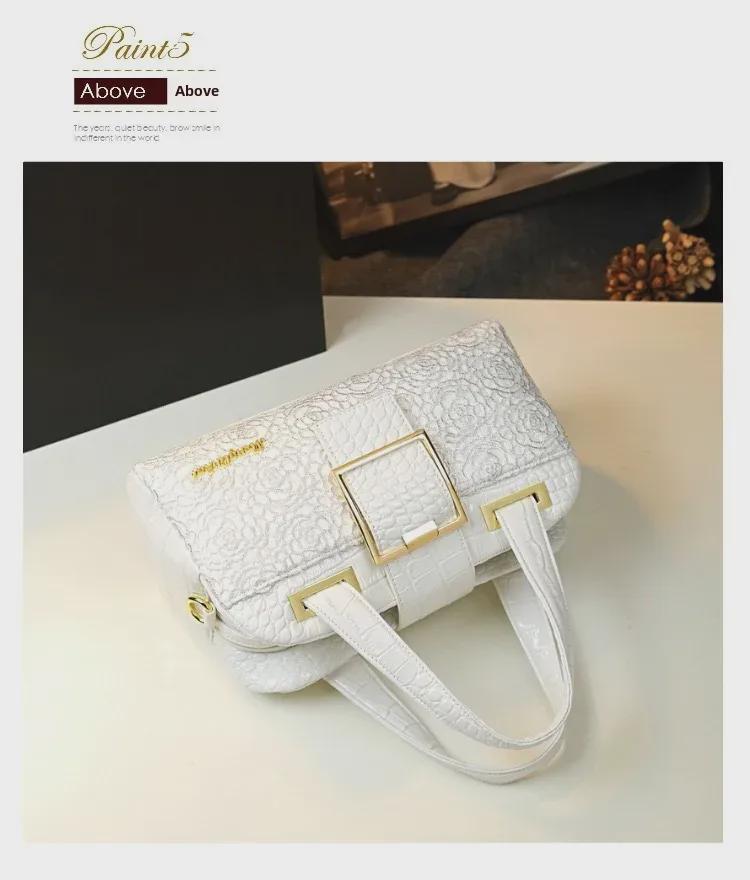 2025 Elegant Genuine Leather Women's Handbag: Multi-Layer, Large Capacity Shoulder & Crossbody Bag for Middle-Aged