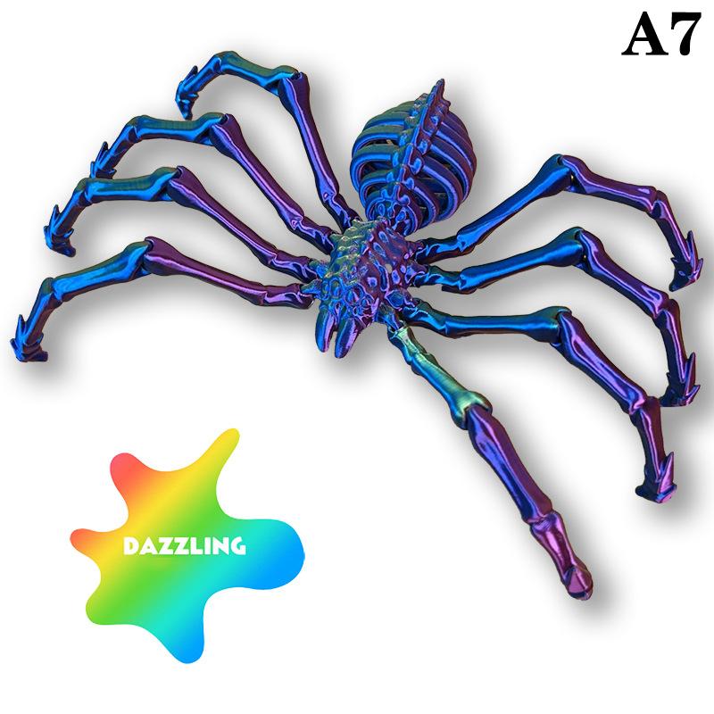 

3D-печатная игрушка-симулятор паука с подвижными выдвижными суставами, креативная модель, настольное украшение, коллекция украшений, подарки