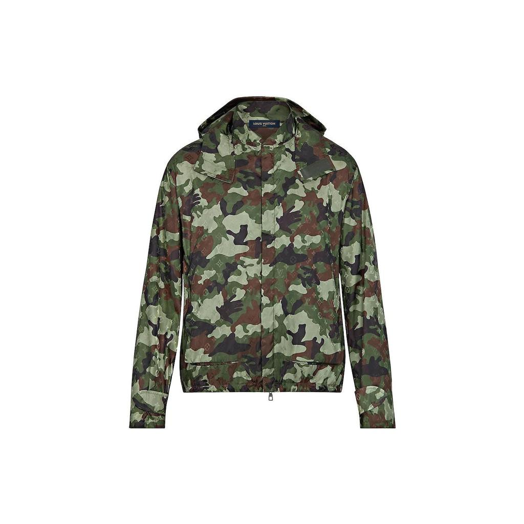 Louis Vuitton 2000s camo hooded windbreaker 1A7X5J