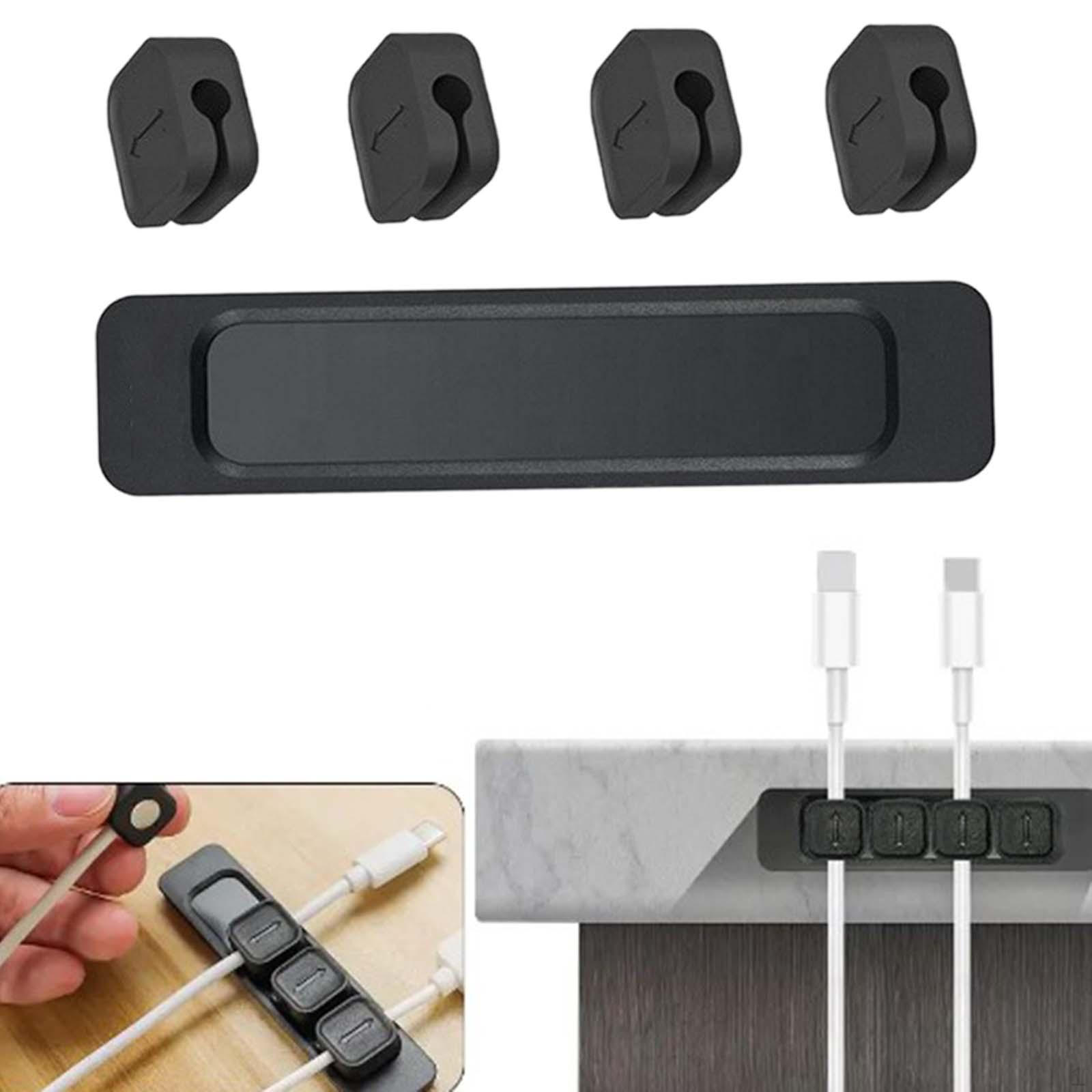 

Кабельный органайзер для настольного держателя зажимов для наушников для дома, спальни, офиса чёрный