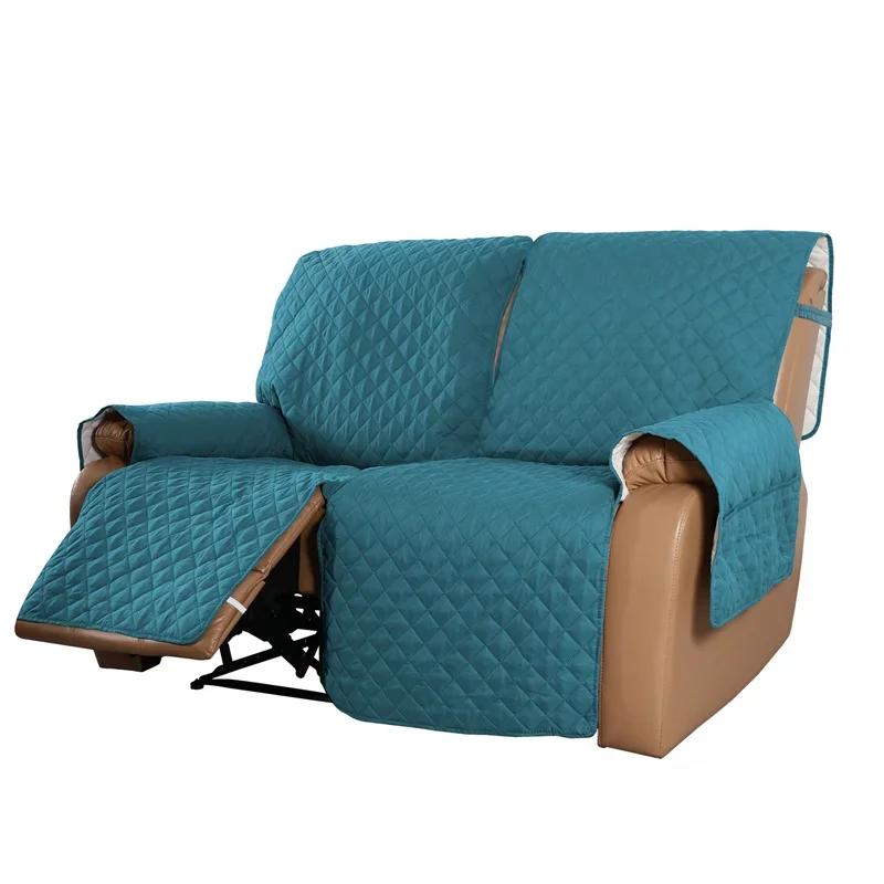 1/2/3 Seater Recliner Sofa Cover Pet Kids Dog Sofa Mat Solid Lounger Couch Towel Armchair Covers  Relax Sofa Slipcovers