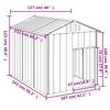 VidaXL Niche pour chien avec toit anthracite acier galvanisé 172348