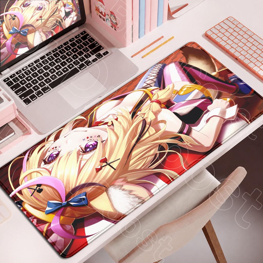 Hololive Cute Girl Omaru Polka Computer Keyboard Mats Pc Gaming Accessories Office Cabinet Desk Rug Hd Printing Vtuber Mouse Pad