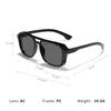 Women's Trendy Double Beam Gradient Color Sun Glasses Classic Square Frame Sunglasses Unisex Retro Steampunk Goggle Eyewear