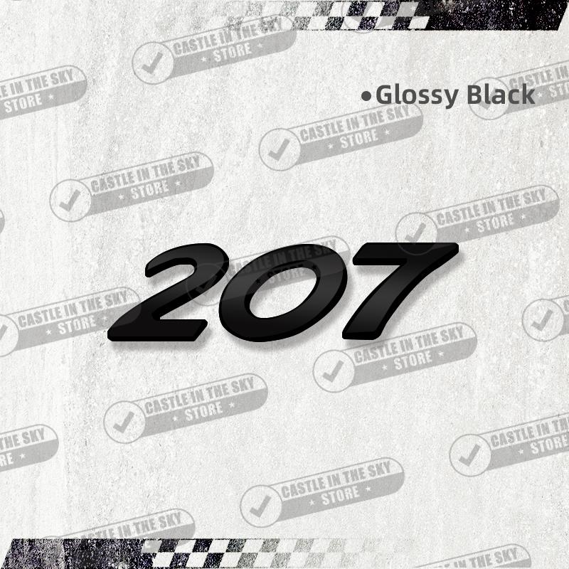 3D For Peugeot 107 207 206 208 301 307 408 407 308 2008 5008 3008 508 Glossy Black Car Sticker Emblem Metal Rear Badge Decal MM35