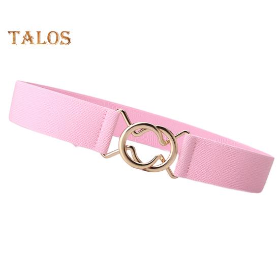

Женский простой ремень, однотонный эластичный пояс, регулируемая длина, джинсовый ремень, тонкий пояс, аксессуары для костюма розовый