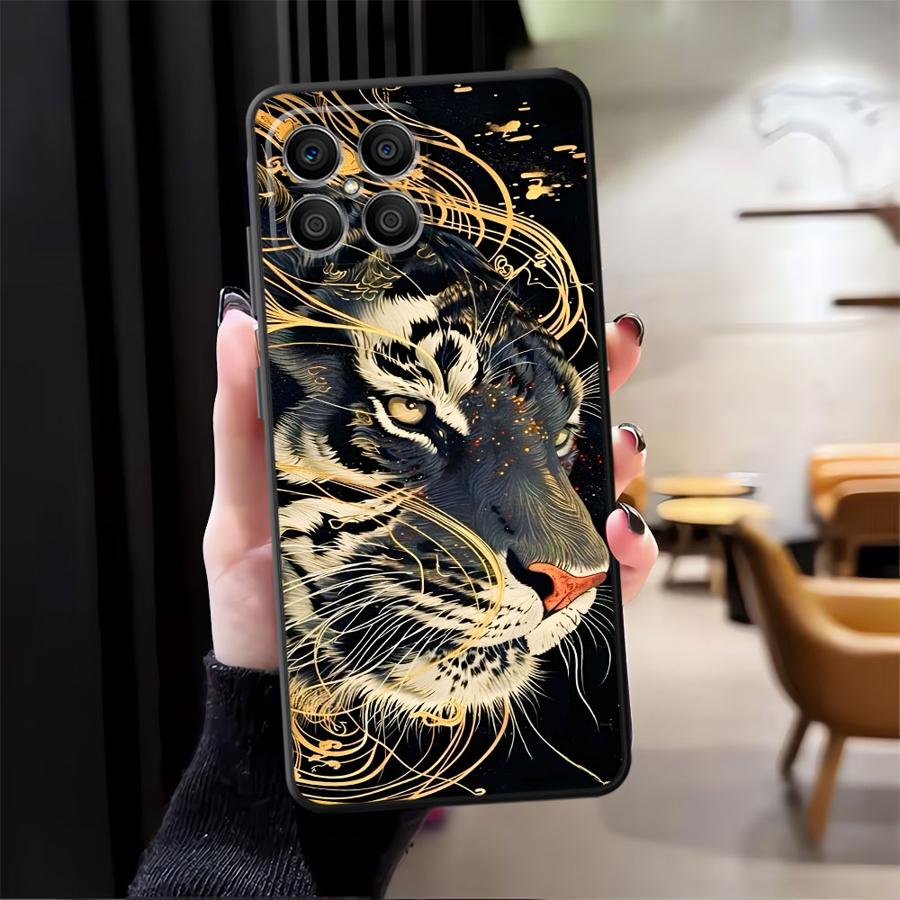 

Модный Чехол-Бампер с Тигром для Honor Magic5Lite 90 X8 X5b X9a X7 X6 70 200 400 Lite 8X Honor X5b Plus