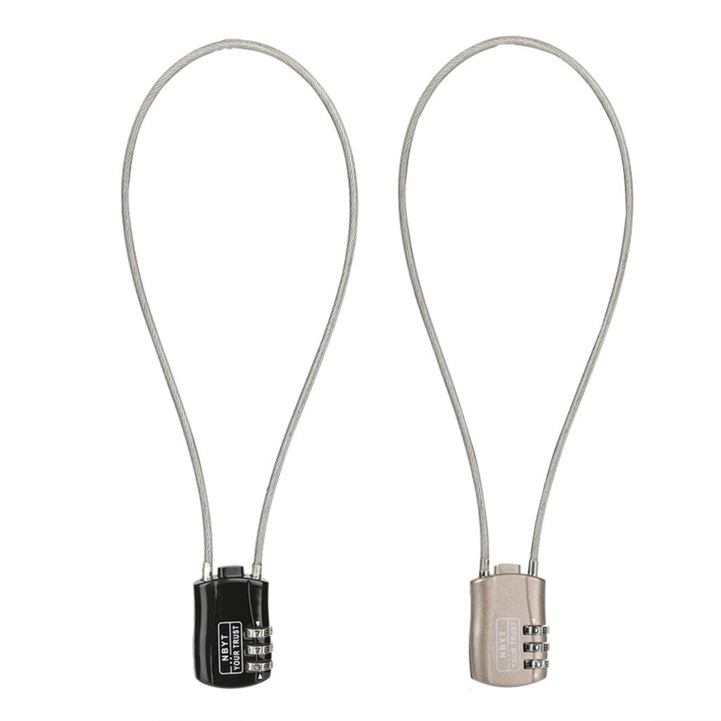 Cable Lock for Cycling Helmets Travel Luggage Security Combination Passwords Lock Cable Padlock Motorcycle Helmets Lock