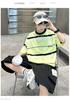 Children's Summer Sports Set 2026 New Fashionable and Handsome Short Sleeved Summer Clothes for Middle Aged Children, Boys and Students