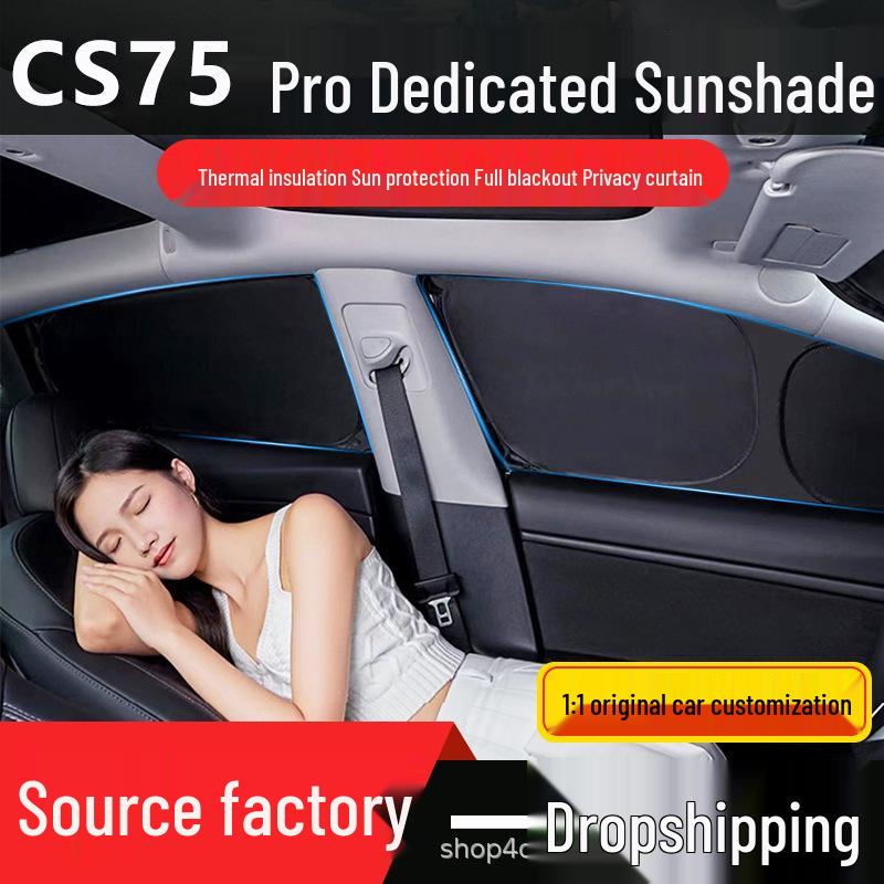 Changan CS75 Pro Full Blackout Sunshade: Sun Protection & Privacy Shield with Heat Insulation.