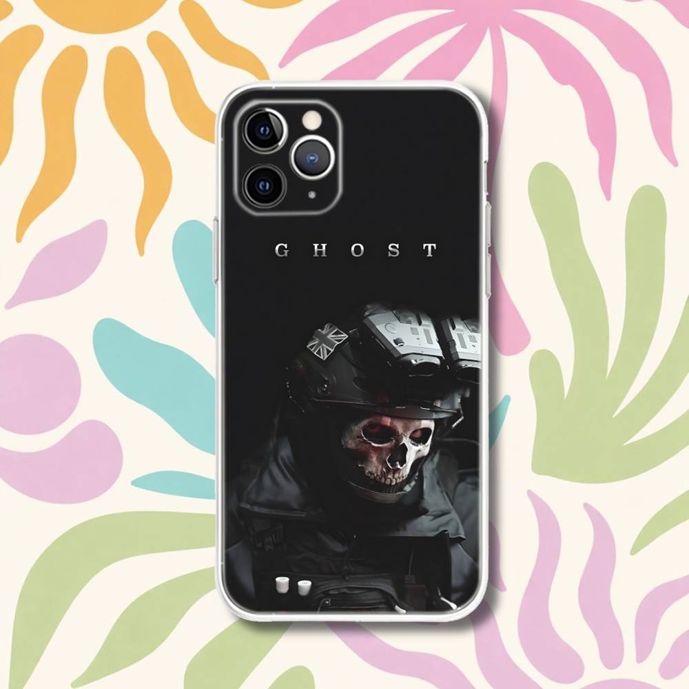 C-Call Of COD Ghosts Phone Case For iPhone 17,16e,16,15,14,13,12,11 Mini Pro Max X,XR,XSMAX 8,7 Air Plus Transparent Soft