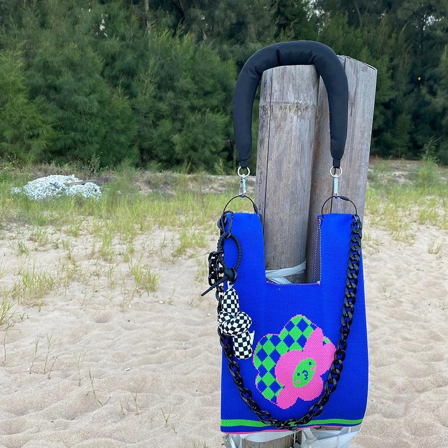 Crochet Shopping Bag of Korean Winter Fashion Chic Art Bags