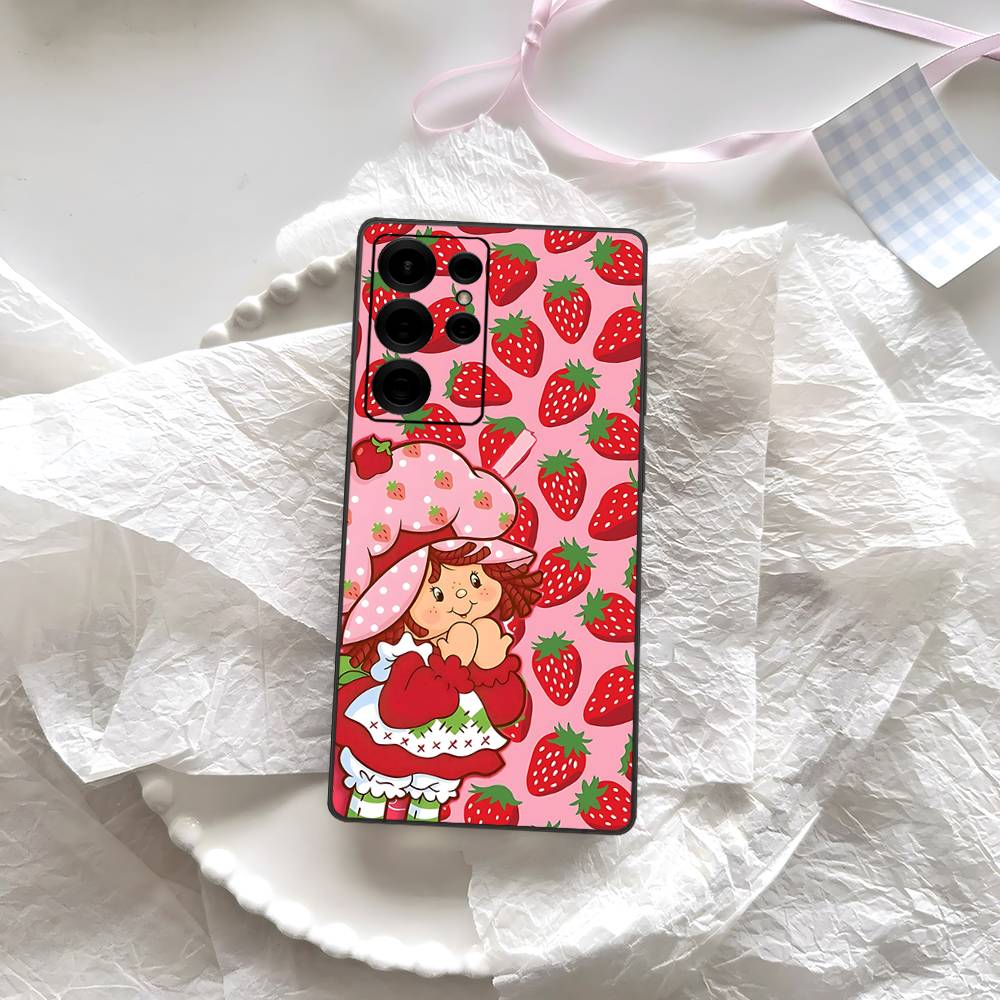S-Strawberry-shortcake Girl Phone Case For Samsung S 24 Fe 25 Ultra Plus 20 Lite 21 30 22 23 24 22 Ultra 5G Fundas