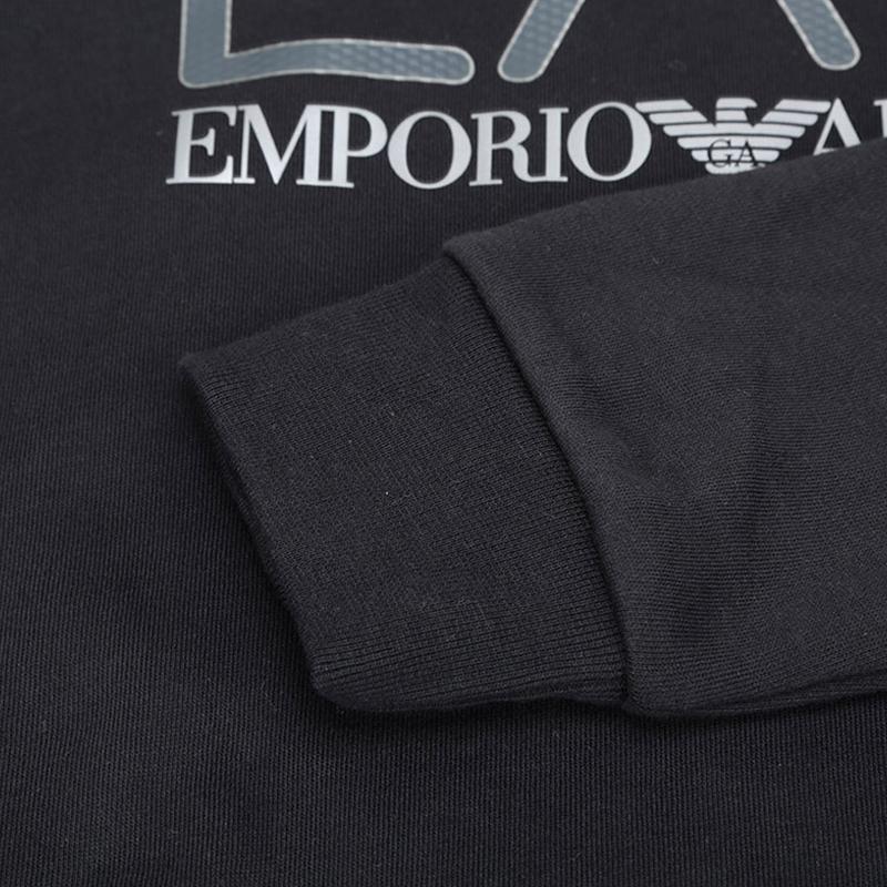 Emporio Armani Hooded Sports Sweatshirt Men Sweatshirts Black 6ZPM44-PJ07Z-1200
