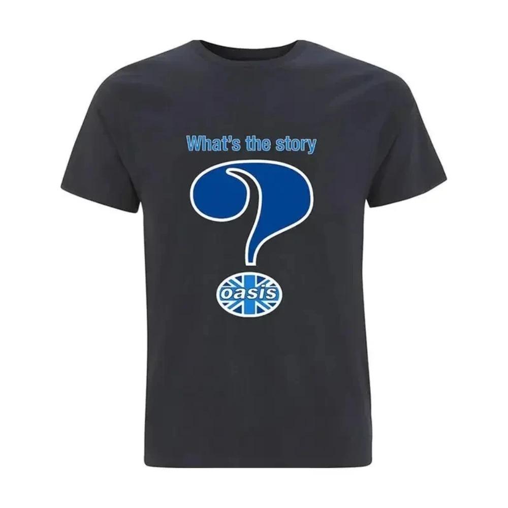 Europäische und amerikanische Trendmarke Oasis Oasis Band Rockmusik Retro Lässig Herren Pure Locker Amerikanisches Kurzarm-T-Shirt