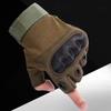Military Fan Black Hawk Tactical Gloves Men's Anti-Stab Fighting Self-Defense Training Combat Half-finger Gloves Special Forces Hard Shell