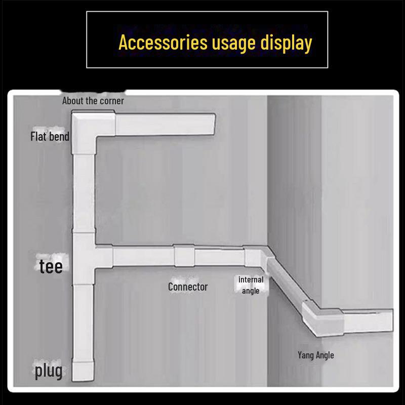 Selbstklebende dekorative PVC-Kabelmanagementbox zur verdeckten Kabelführung