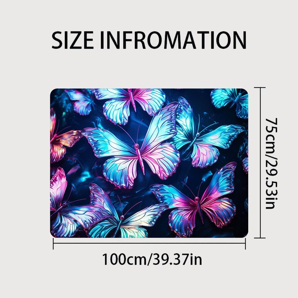 1Pcs Butterflies Car Trunk Mat with Anti Slip Cargo Liner Waterproof Rear Storage Protector Floor Mat for SUV Sedan Vehicle Inte