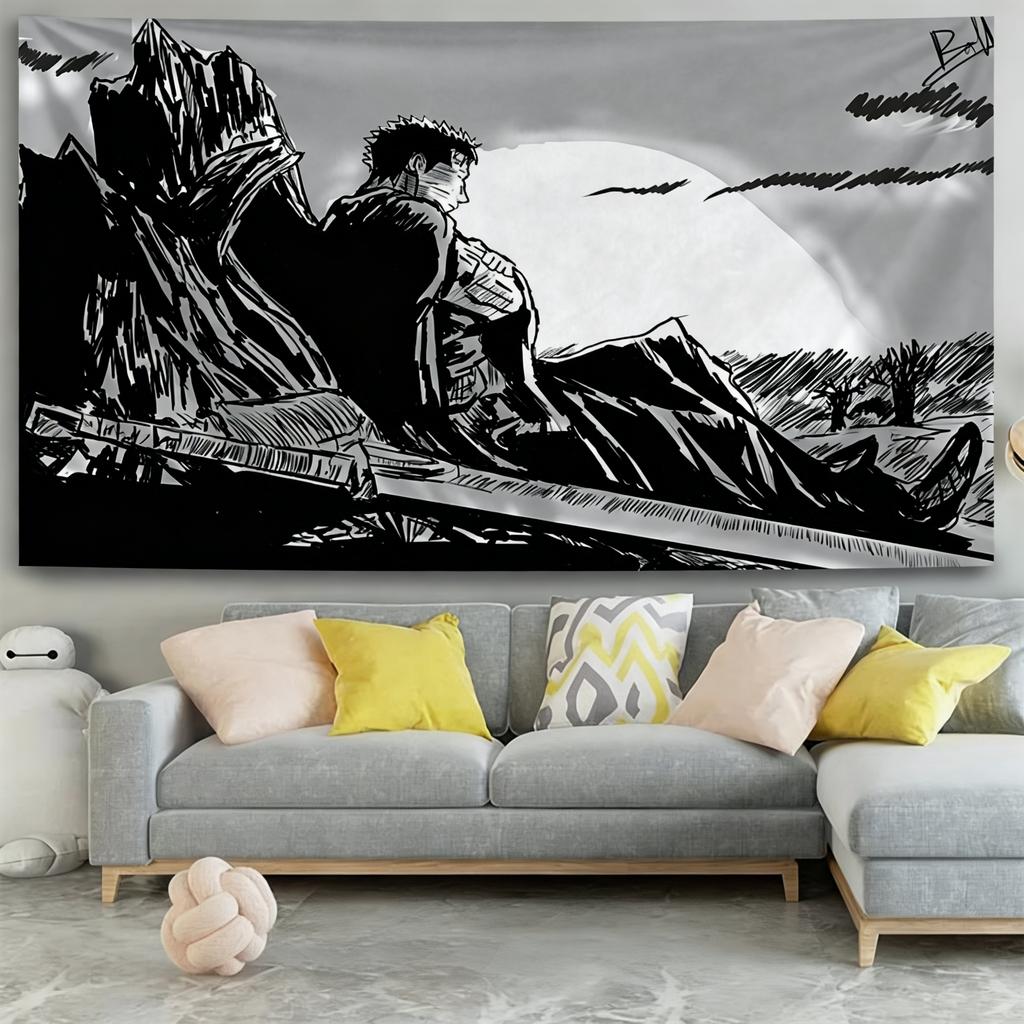 New Berserk Anime Tapestry Wall Hanging Manga Art Wall Decor For Bedroom Dorm Living Room Home Decoration