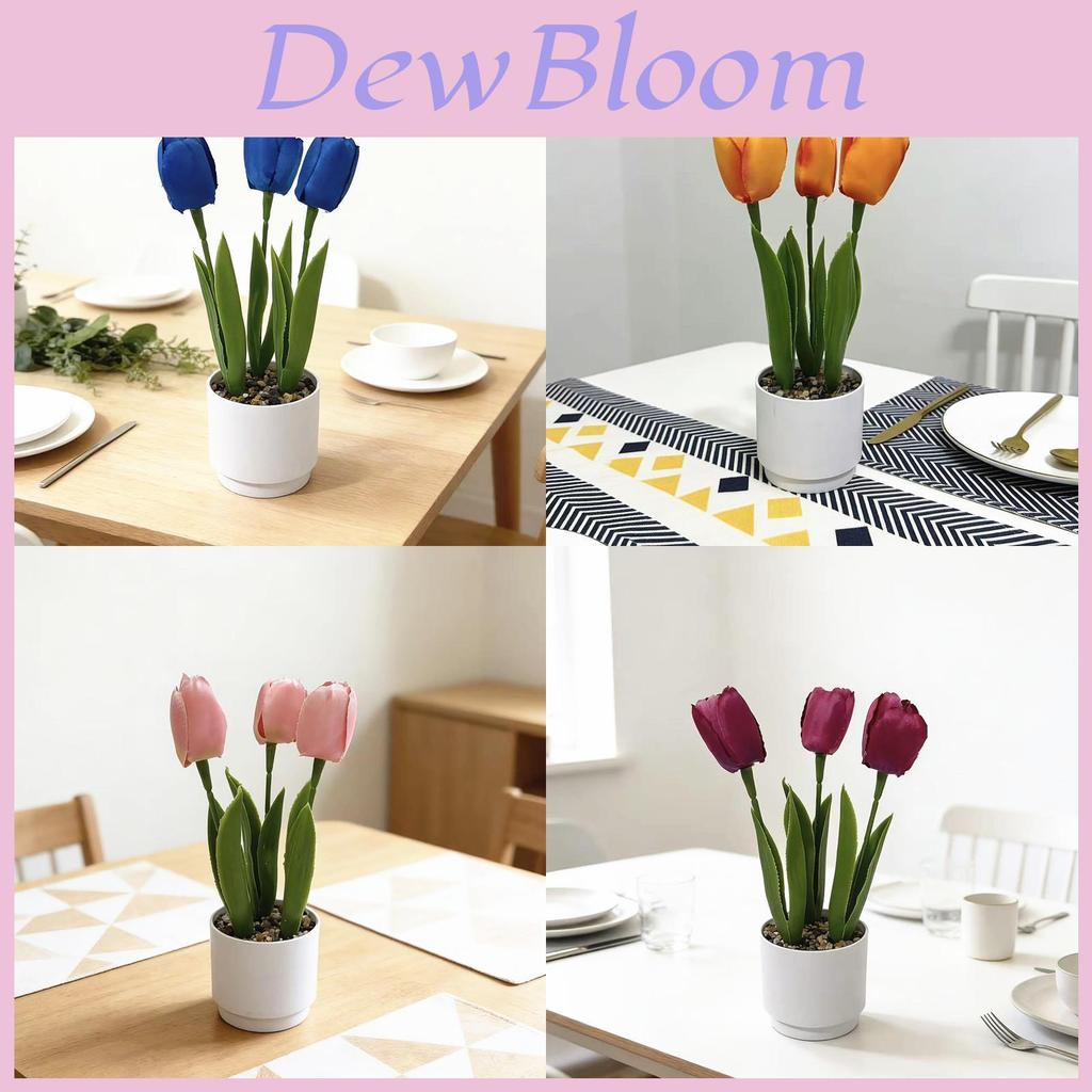 Tulip Flower Arrangement With Plastic And Fabric For Wedding Decor And Home Styling