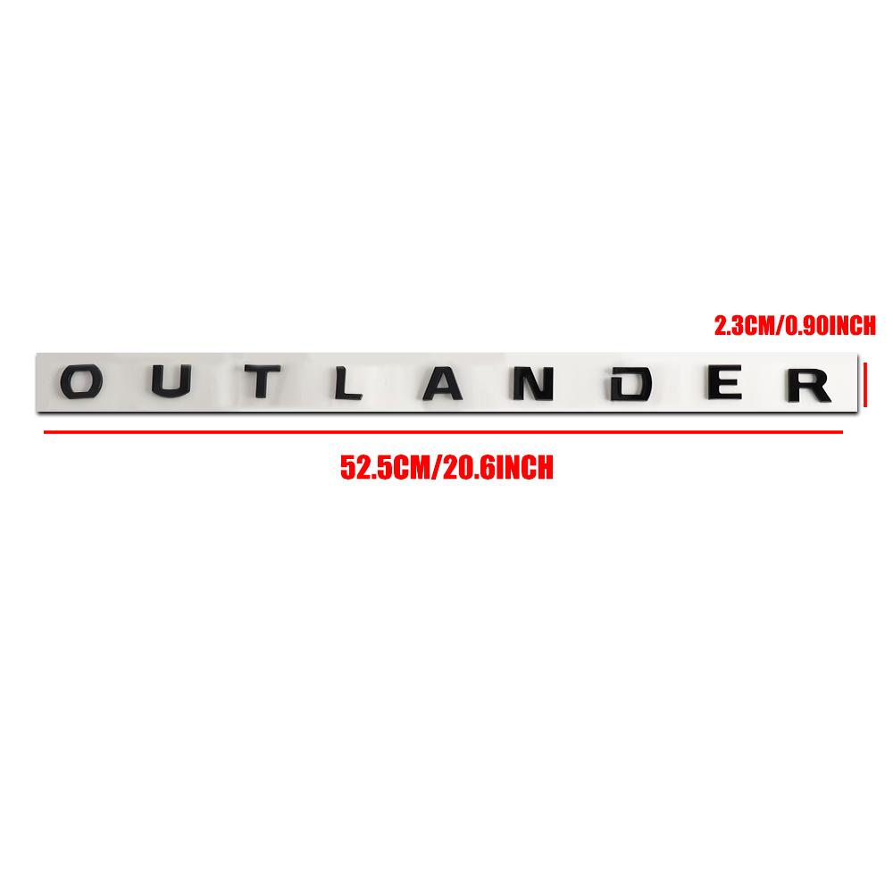 Car 3D ABS Letters Outlander Logo Decals Sticker For Mitsubishi Pajero Outlander XL Montero Lancer Triton Galant ASX Xpander