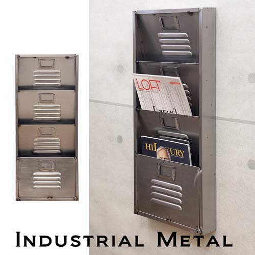 Industrial Metal Wall Letter Rack 4 [Storage] [Wall-Mounted]