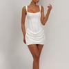 Summer Sexy Round Neck Sleeveless Hip Hugging Tied Dress