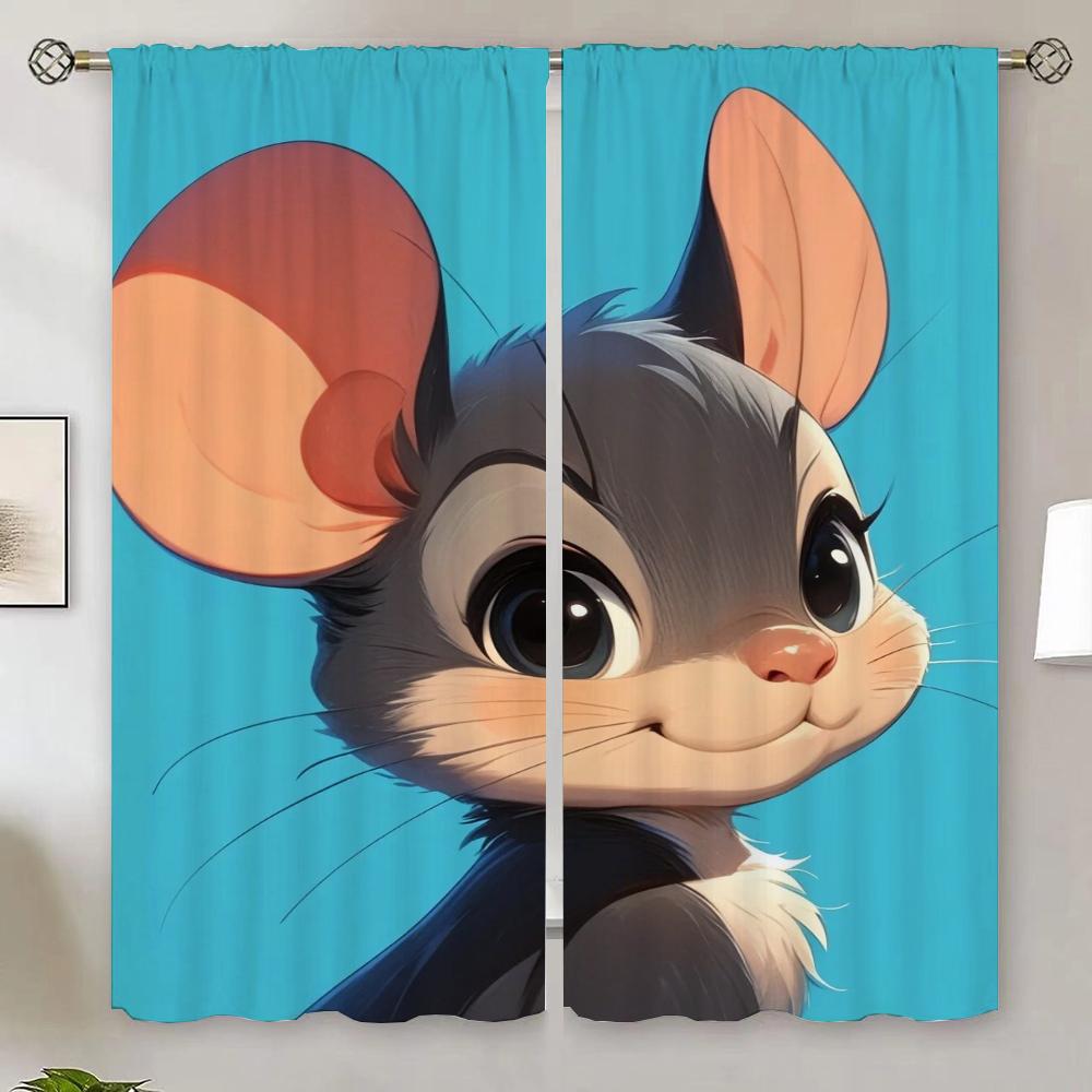 

Занавески Мауслет для кухни Занавеска для Кварто Элегантные комнатные занавески в гостиной Оконные жалюзи Перегородка Жалюзи Шторы W50xH70cmx2pcs-CL