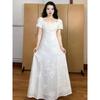 Plus-Size Women's Clothing for Fat Girls, French-Style Gentle Embroidered Square-Neck Slimming Dress, 2026 Summer Fashion Dress That Covers the Body