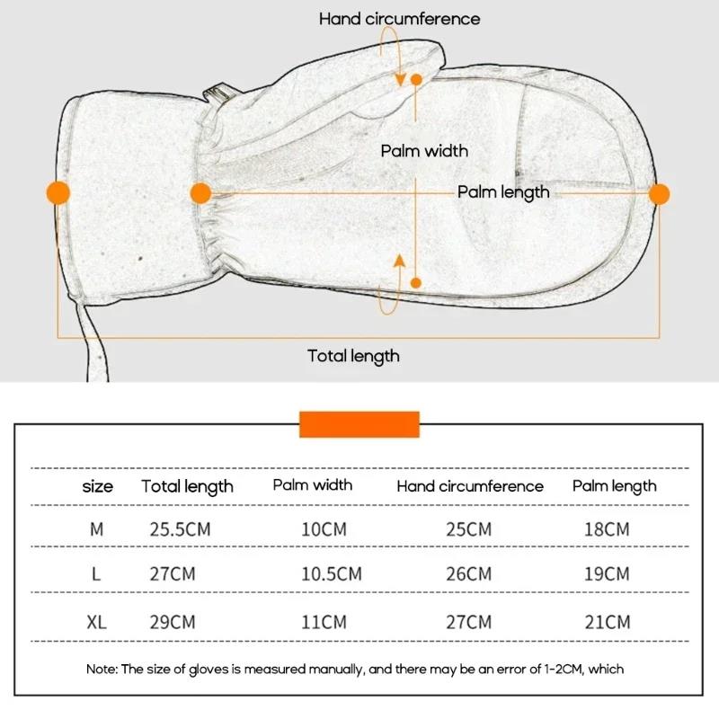 1/2/3Pairs Winter Skiing Gloves Thermal Touch Screen Thick Snowboarding Mittens Unisex Warm Cycling Outdoor Sports Gloves 6