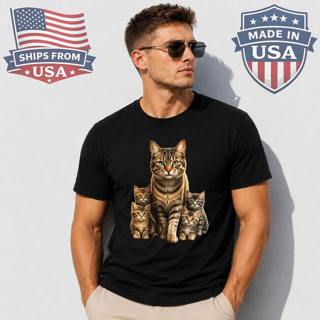 Cute Cat Kittens Graphic T-Shirt Funny Kitty Cat Lover