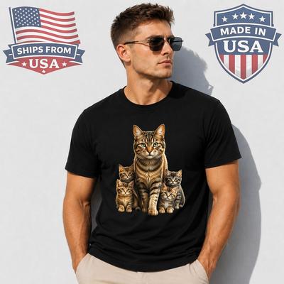 Cute Cat Kittens Graphic T-Shirt Funny Kitty Cat Lover