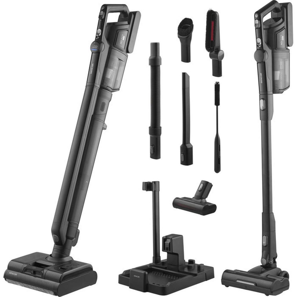 Lave-sol aspirant sans fil SENCOR SVW 8872BK - Dual Power Mop double brosse - Filtre HEPA inclus - Sols durs - Noir
