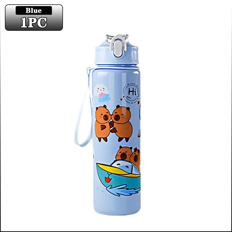 Capybara Straw Mug Cute Cartoon Portable Water Bottle with Carrying String for Kids Children Water Cup High Value Design