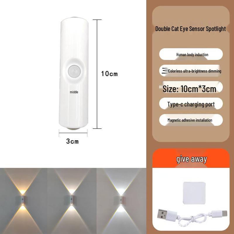 Smart Human Sensor Magnetic Spotlight - Rechargeable Cabinet Light