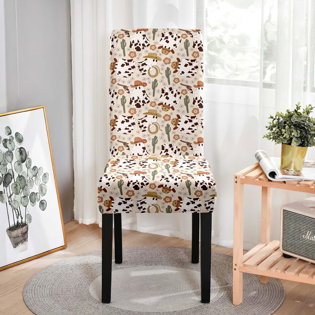 Minimalist Printed Chair Cover Botanical Floral Pattern Non-Slip Odorless Seat Cover Home Hotel Universal Elastic Chair Cover