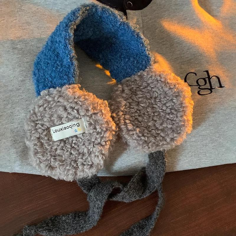 Fashion Cute Rolled Plush Earmuffs For Women New Winter Style For Outdoor Cold Protection Thickened Warm Earmuffs With Straps