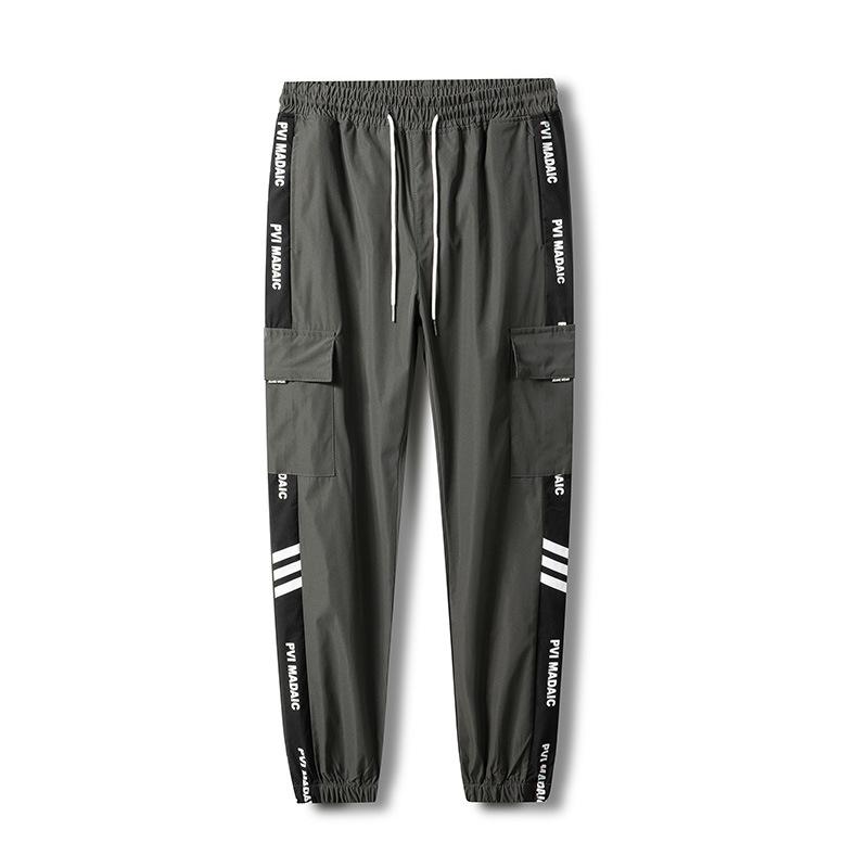 Pantalones cargo de estilo hip hop para hombre, pantalón harén, con múltiples bolsillos y cintas, ropa de calle, informal, deportivo, tallas M a 7XL