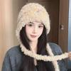 Fashion Cold-proof Faux Fur Beanies Hat Thicken Cold Protection Winter Anti Cold Hat Knitted Bobble Cap Women Accessories