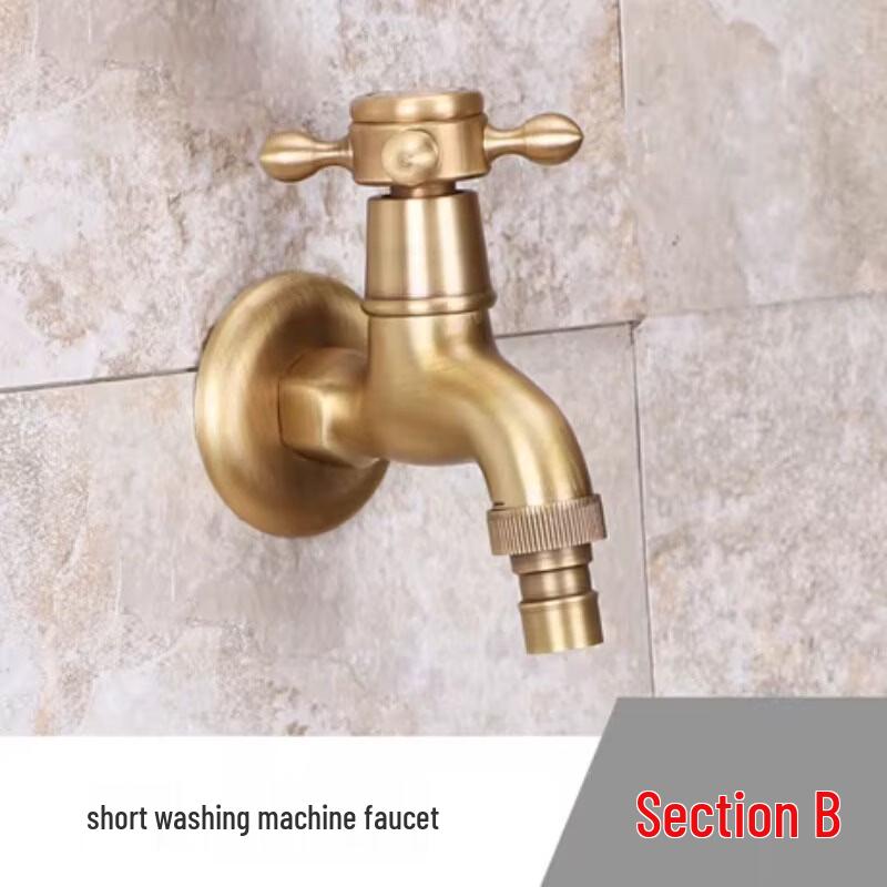Shiaosen European Retro Brass Single Cold Water Faucet
