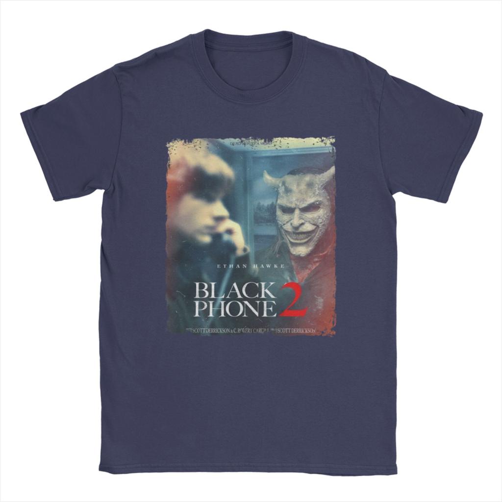 2025 Black Phone 2 Movies Poster T-Shirt  Leisure T-Shirts Short-Sleeve Tops Summer 100 Cotton Comfortable 5XL 6XL Clothing