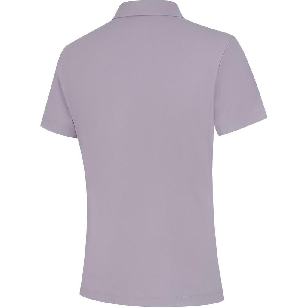 Li Ning Group Purchase Series Solid Color Comfortable Breathable Versatile Casual Short Sleeve Polo Shirt Women Tops Luo-Dian-Purple APLU768-4