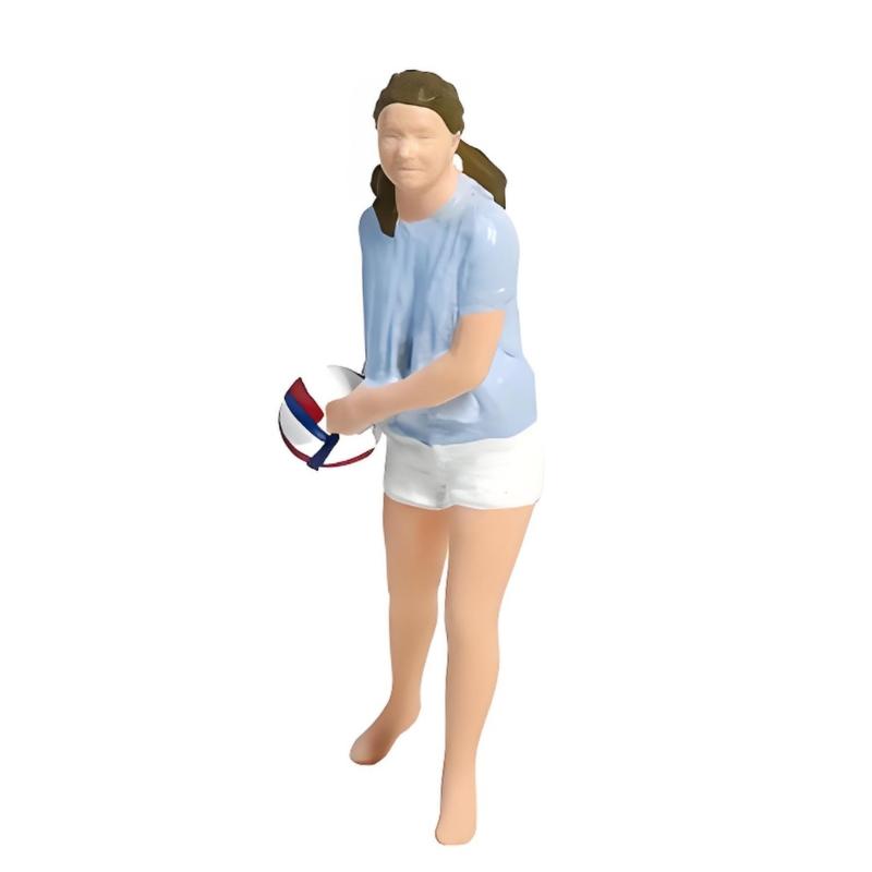 Realistic Beach Volley Figure Model 1:64 Scale Hand Painted Miniature Figures for Dioramas Props,Photography Collectors