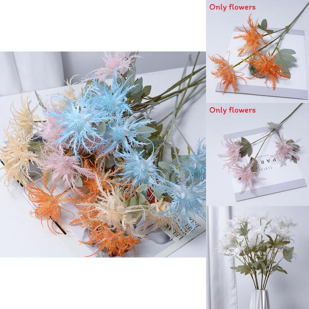 Plastic Eryngium Foetidum Flower For Event Decoration And Artistic Floral Craft