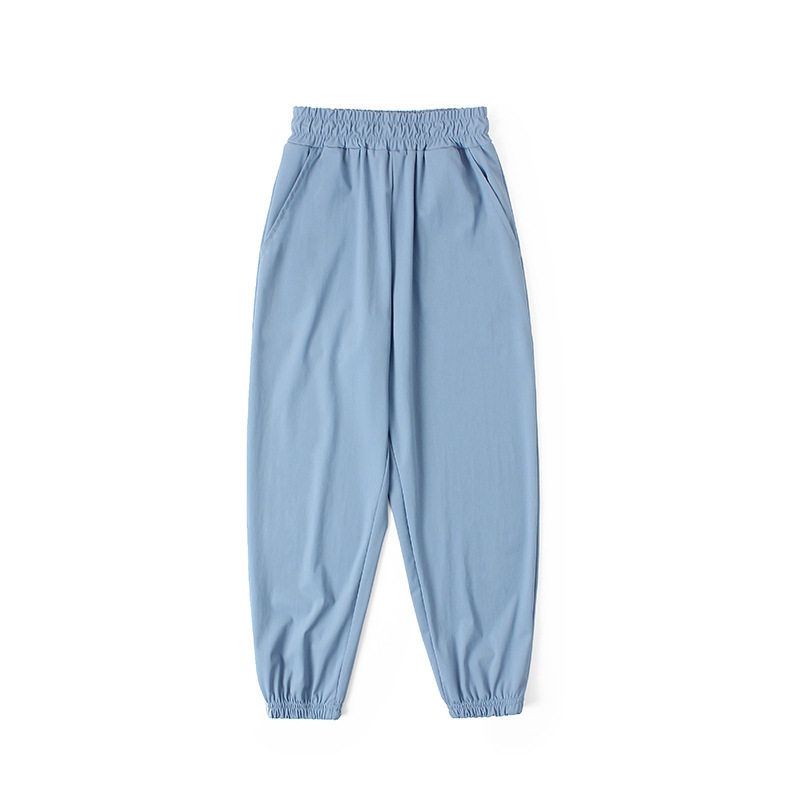 Children's Clothing Ice Silk Solid Color Summer Ultra-Thin Ankle-Tied Quick-Dry Pants