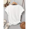 T-shirt d'été Paris Taille Européenne - Manches Courtes Col Rond Blouse Décontractée avec Tour Eiffel & Monuments Français, Coupe Droite Regular