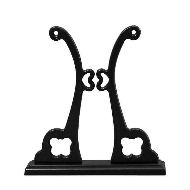 

62KD Китайский круглый ручной веер Подставка-держатель Дисплей Стойка Винтажный Антикварный Ручной Складной Веер Кронштейн Съемное Основание чёрный