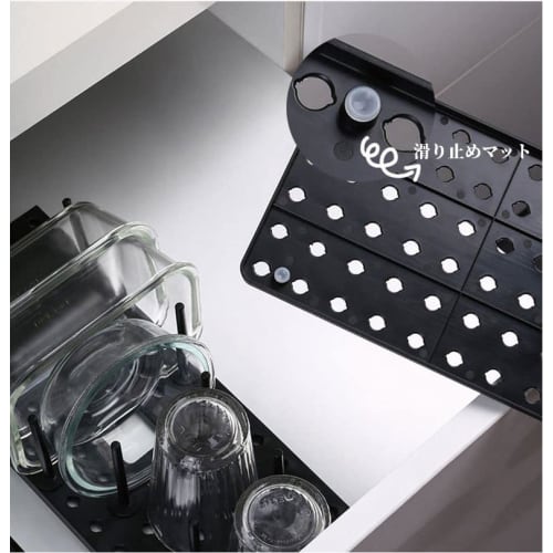 TAKEY Dish Stand, Dish Stand for Bowls, Plates, Dish Rack, Dish Drainer, Frying Pan Rack, Extendable Pot Stand, Dish Storage, Cookware Storage (2-Pack