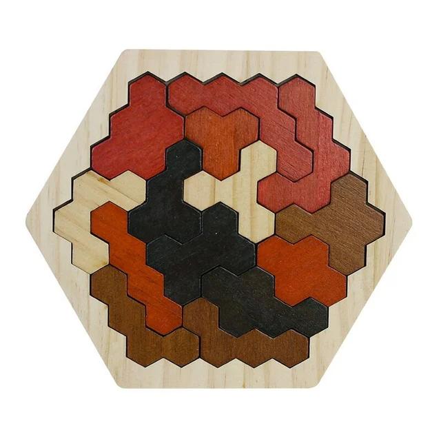 Šestihranné mimozemské šachy Tangram Puzzle Brainstorming 11dílné blokové puzzle Puzzle Klasické puzzle dětské hračky