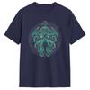 Casual Japanese Cthulhu Sea Creature Artwork TShirt for Unisex Crew Neck Pure Cotton T Shirts Short Sleeve Tee Shirt Plus Size